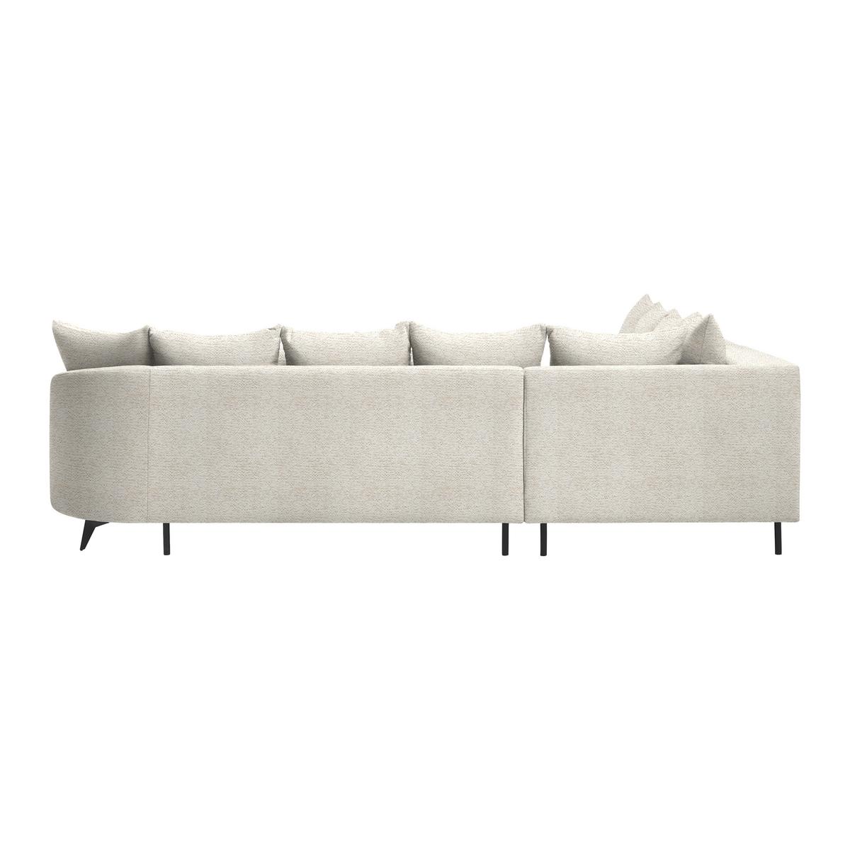 Ecksofa Axel Beige - Beige/Schwarz, MODERN, Textil/Metall (250/87/291cm) - Mömax