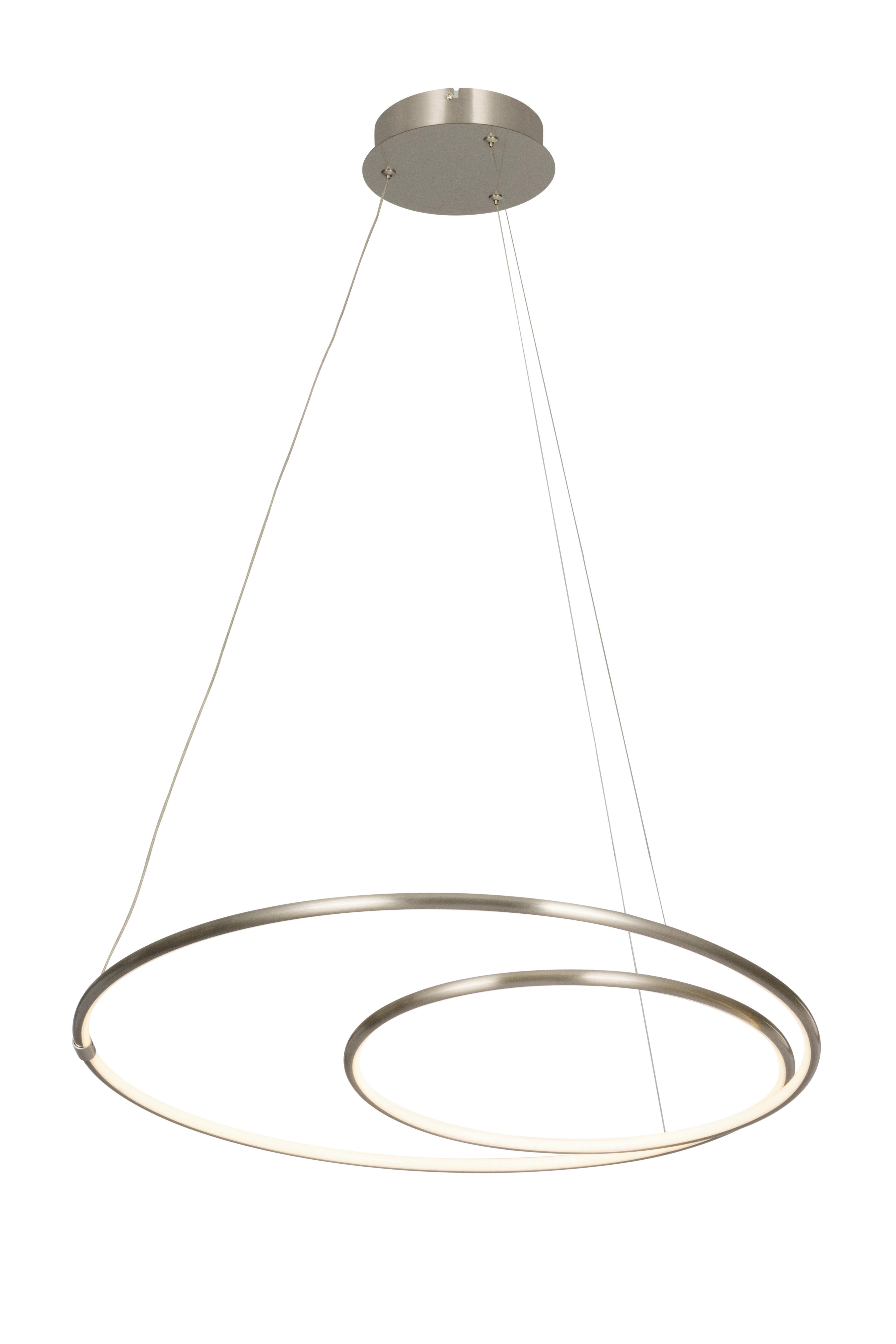 LAMPA WISZĄCA LED BIRMINGHAM *SBN* - kolor niklowy, Lifestyle, tworzywo sztuczne/metal (67/150cm) - Novel