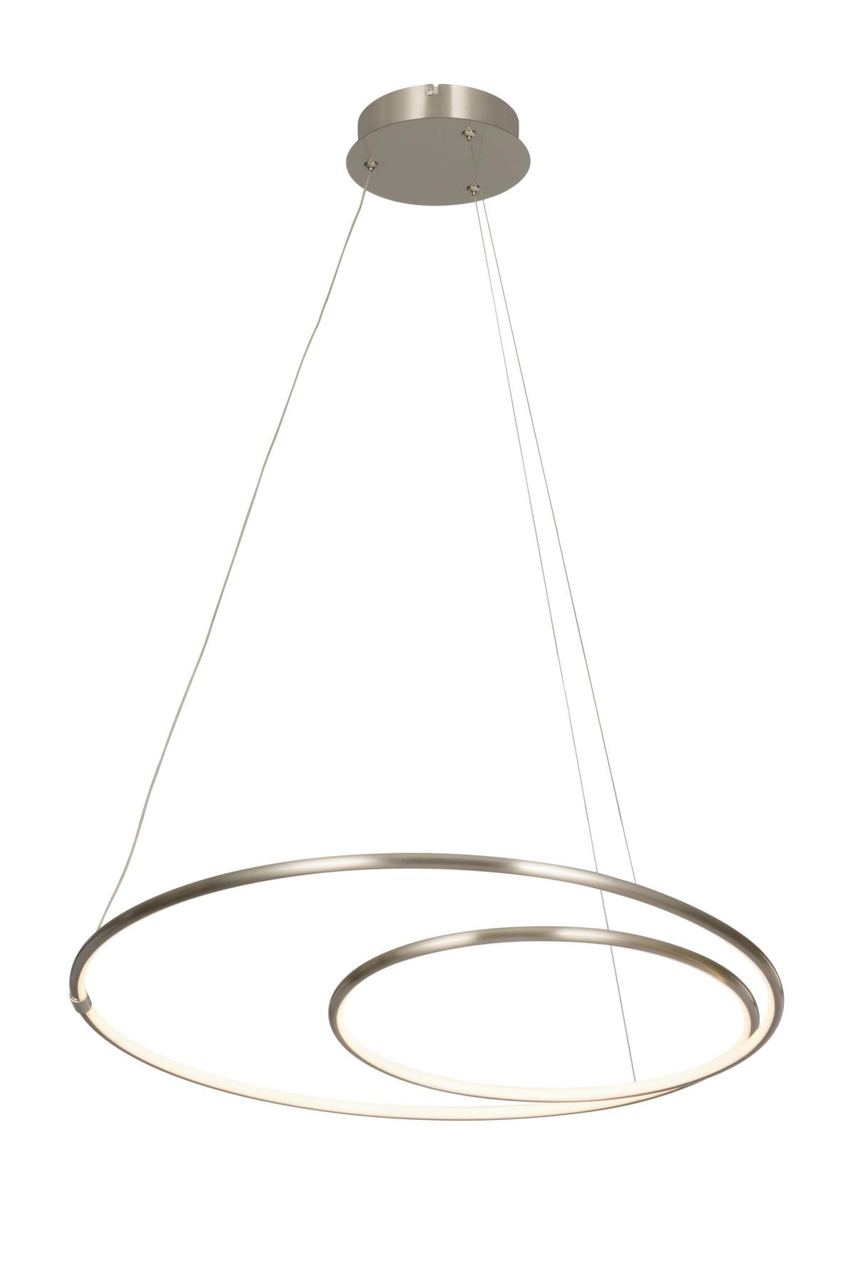 LAMPA WISZĄCA LED BIRMINGHAM *SBN* - kolor niklowy, Lifestyle, tworzywo sztuczne/metal (67/150cm) - Novel