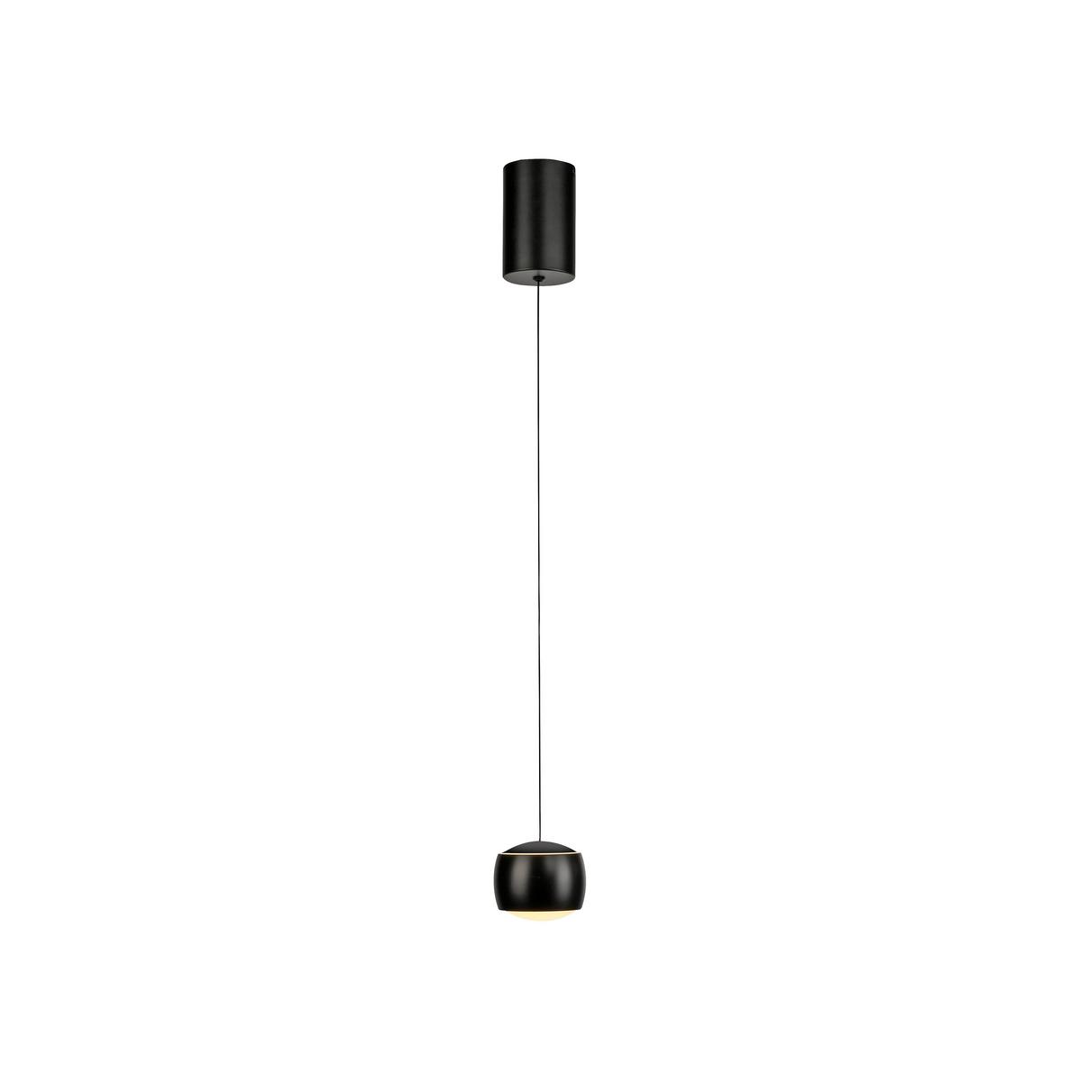 LED-Hängeleuche Ballini in Schwarz max. 5 Watt - Schwarz, Design, Glas/Kunststoff (10/10/67-220cm)