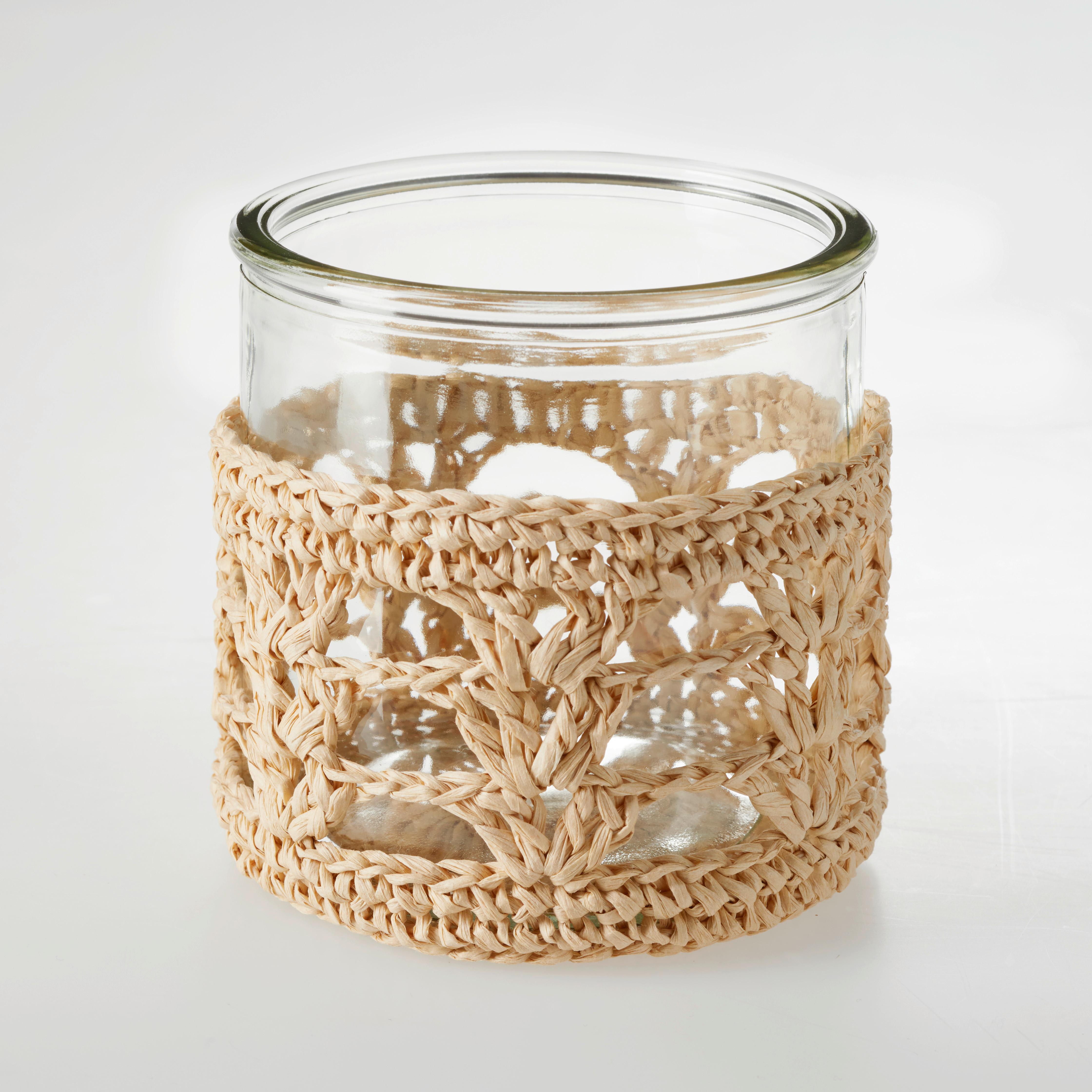 Windlicht Janne in Naturfarben - Naturfarben, Basics, Glas/Papier (10/10.5cm) - Modern Living