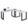 Eckschreibtisch Lona Schwarz/Weiß - Schwarz/Weiß, MODERN, Holzwerkstoff/Metall (190/130/76cm) - MID.YOU