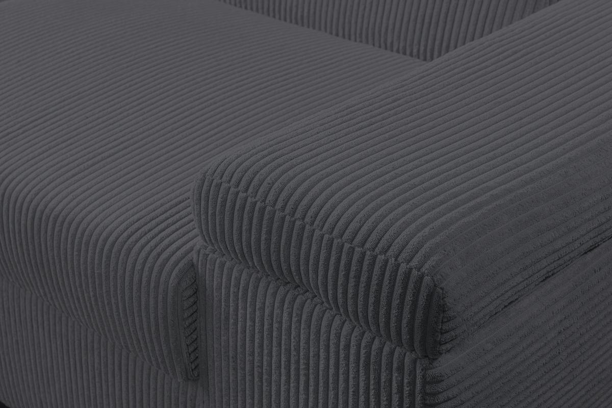 Kotna Sedežna Garnitura Lars I, Temno Siva - barve kroma/črna, Design, umetna masa/tekstil (215/264cm) - Livetastic