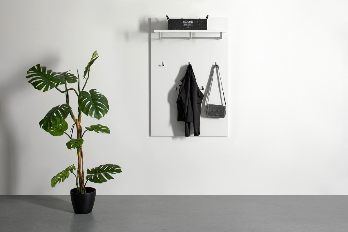 Garderobenpaneel in Weiss - Modern (85/130/30cm) - Premium Living