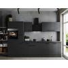 Kuhinjski Blok Z Aparati Oliver, 310cm - temno siva/črna, Design, kovina/leseni material (310cm) - Respekta