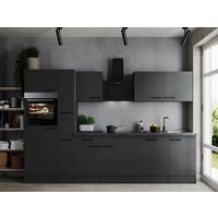 Kuhinjski Blok Z Aparati Oliver, 310cm - temno siva/črna, Design, kovina/leseni material (310cm) - Respekta