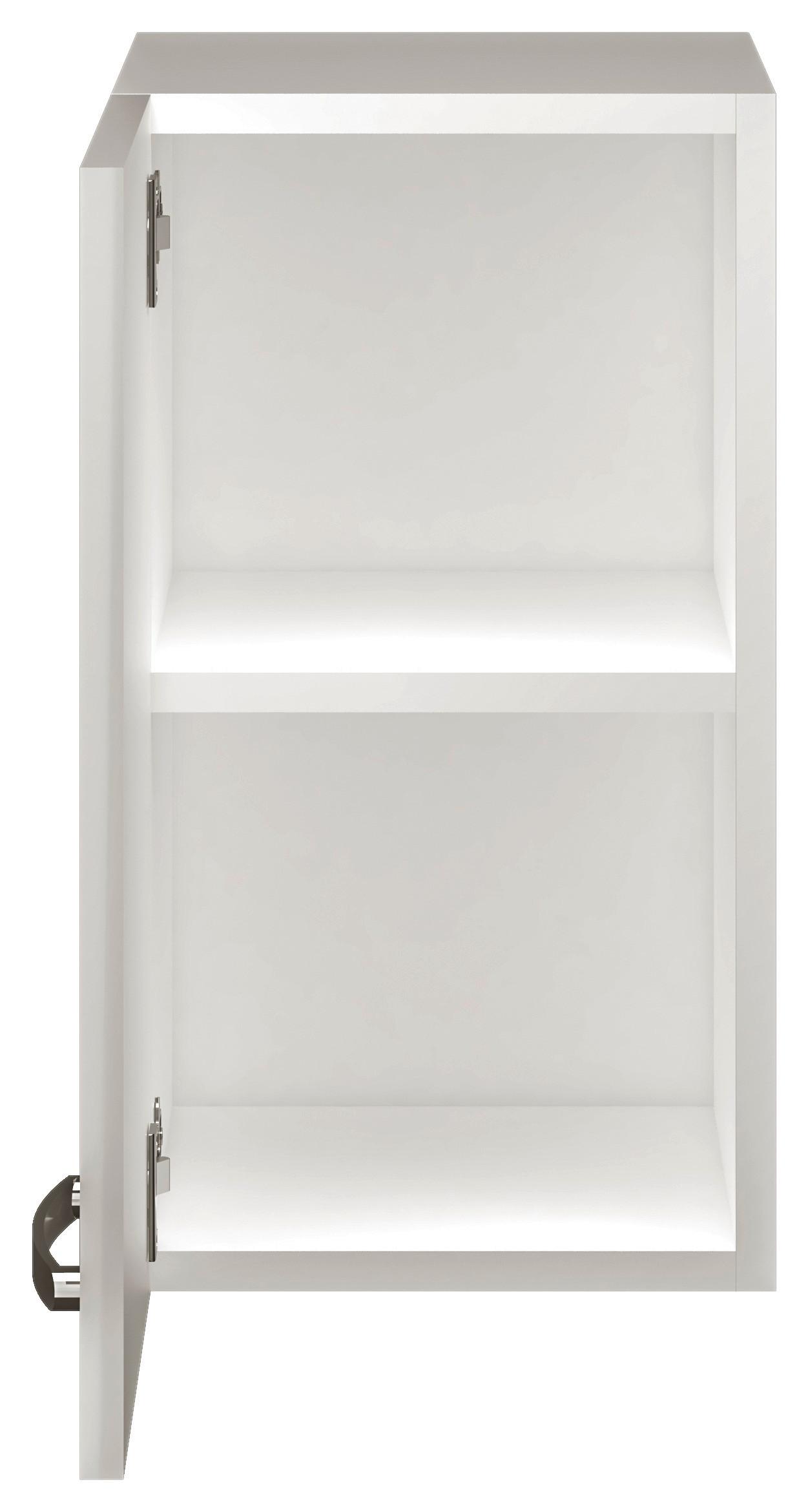 Kuhinjska Zgornja Omarica Alba, Bela, Š. 30 Cm - barve nerjavečega jekla/bela, Moderno, kovina/leseni material (30/54,8/32cm) - FlexWell