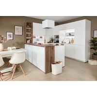 Bucatarie la comanda LASER - alb, Modern (246,6/280cm) - Nobilia