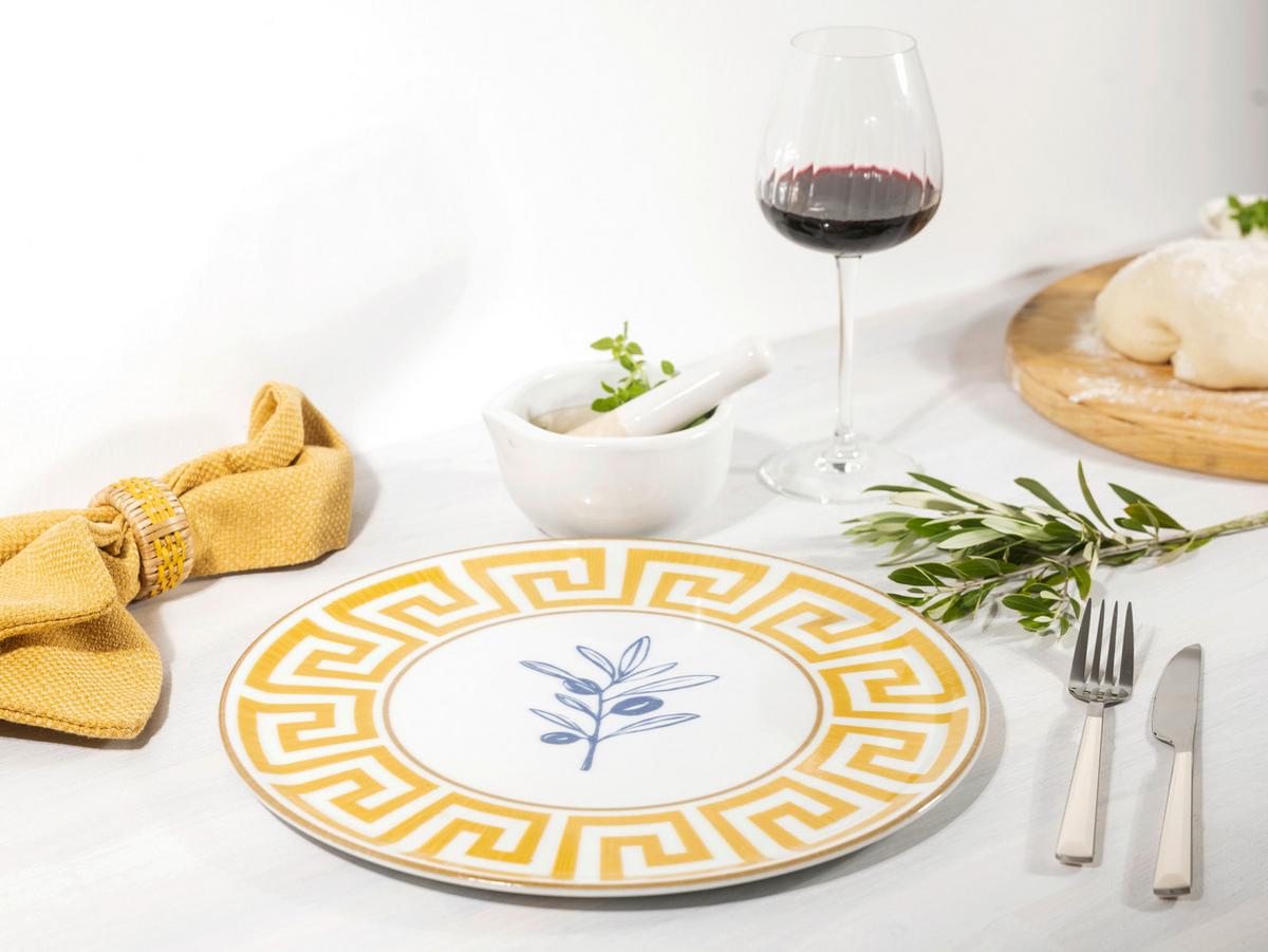 Set Krožnikov Za Pico Gourmet Athena, 4-Delni - bela/barve medu, Basics, keramika (32cm) - Creatable