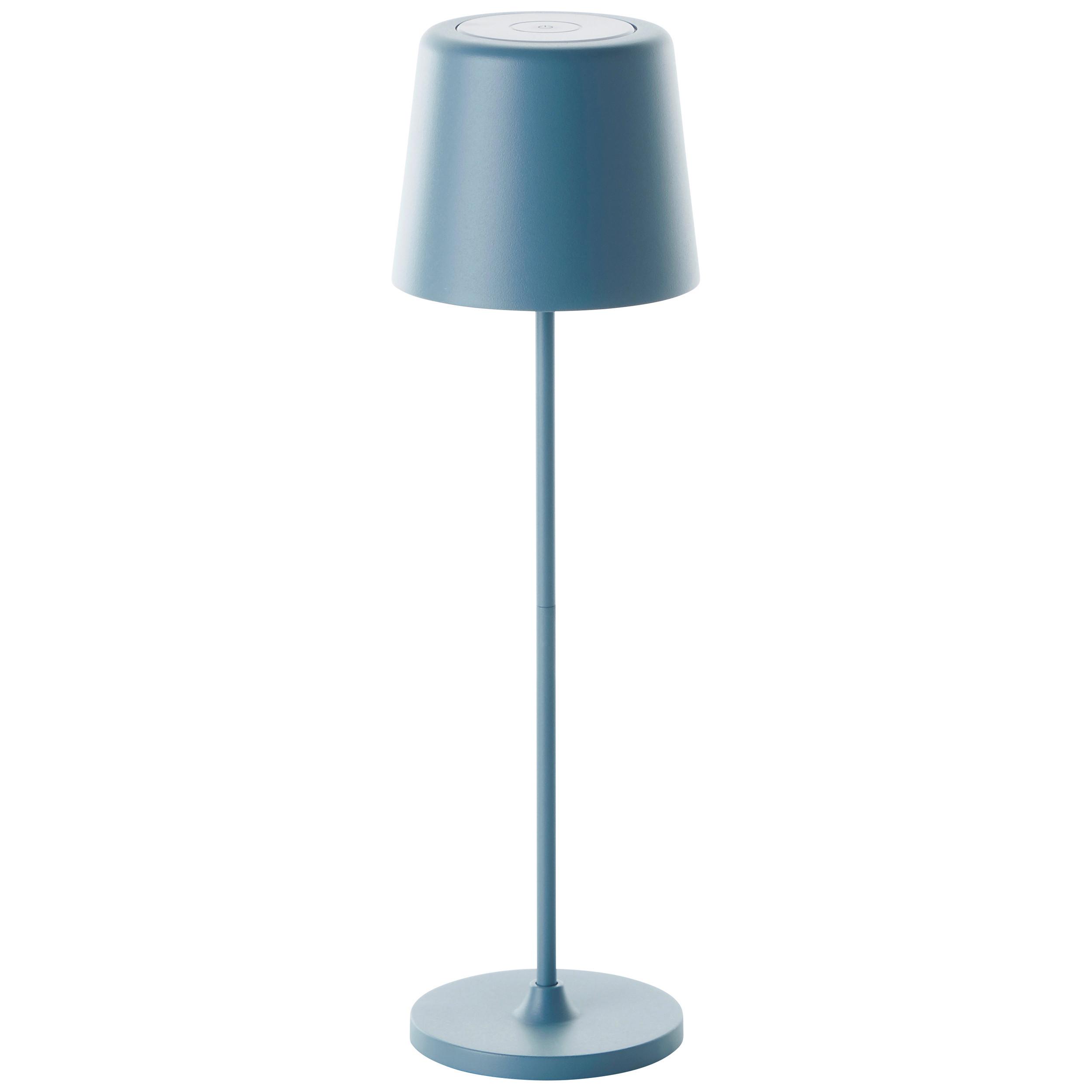 Akku-Tischleuchte Kaami Hellblau max. 2 Watt - Hellblau, Basics, Kunststoff/Metall (10/10/37cm) - Brilliant