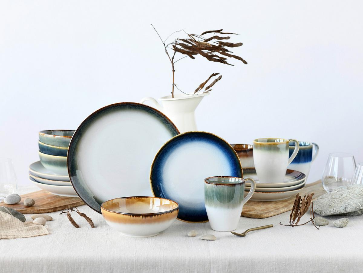 Kombinirani Servis Cascade Bunt, 16-Delni - večbarvno, Basics, keramika - Creatable