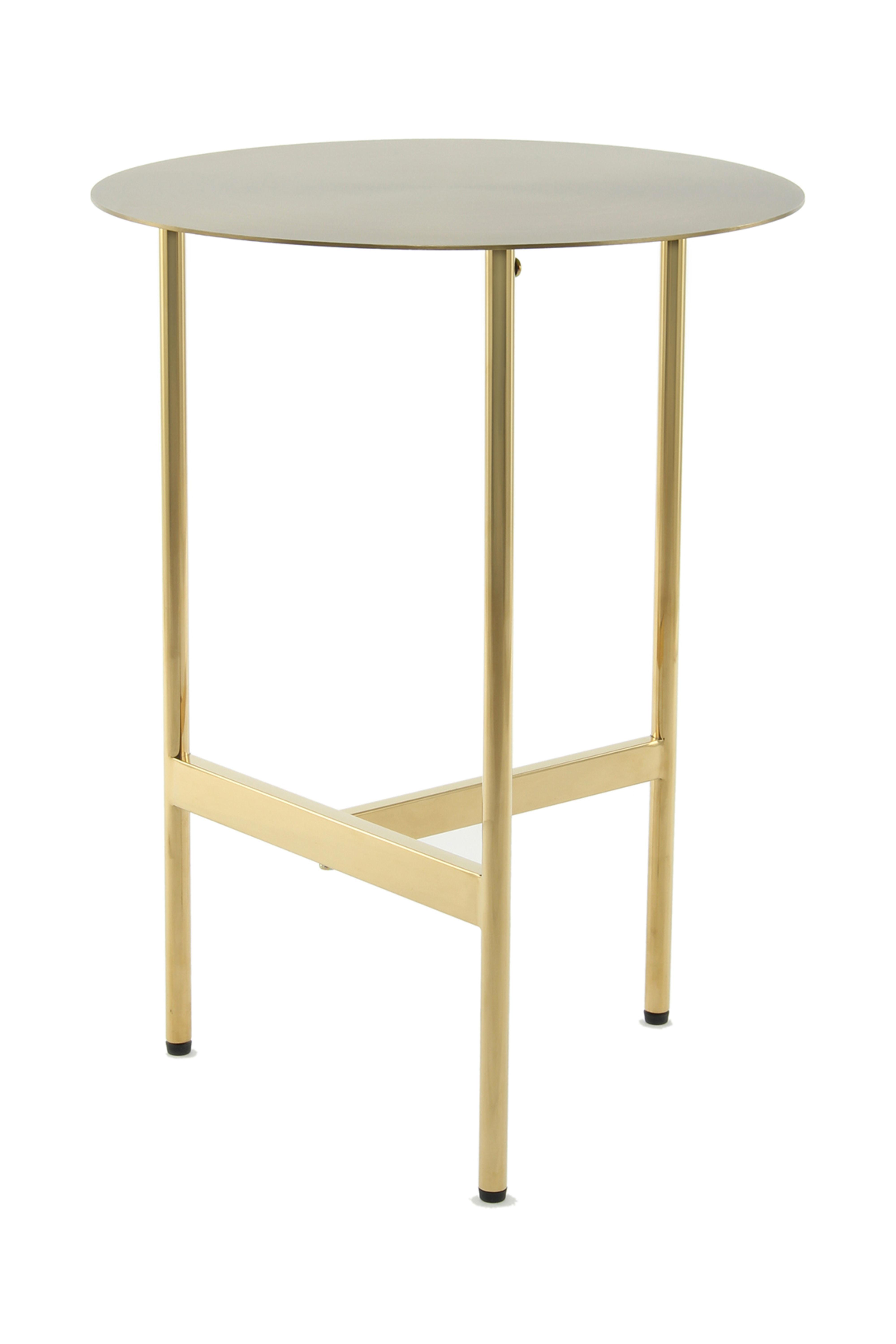 Beistelltisch Pema 100 Gold - Goldfarben, Design, Metall (40/54/40cm) - Kayoom
