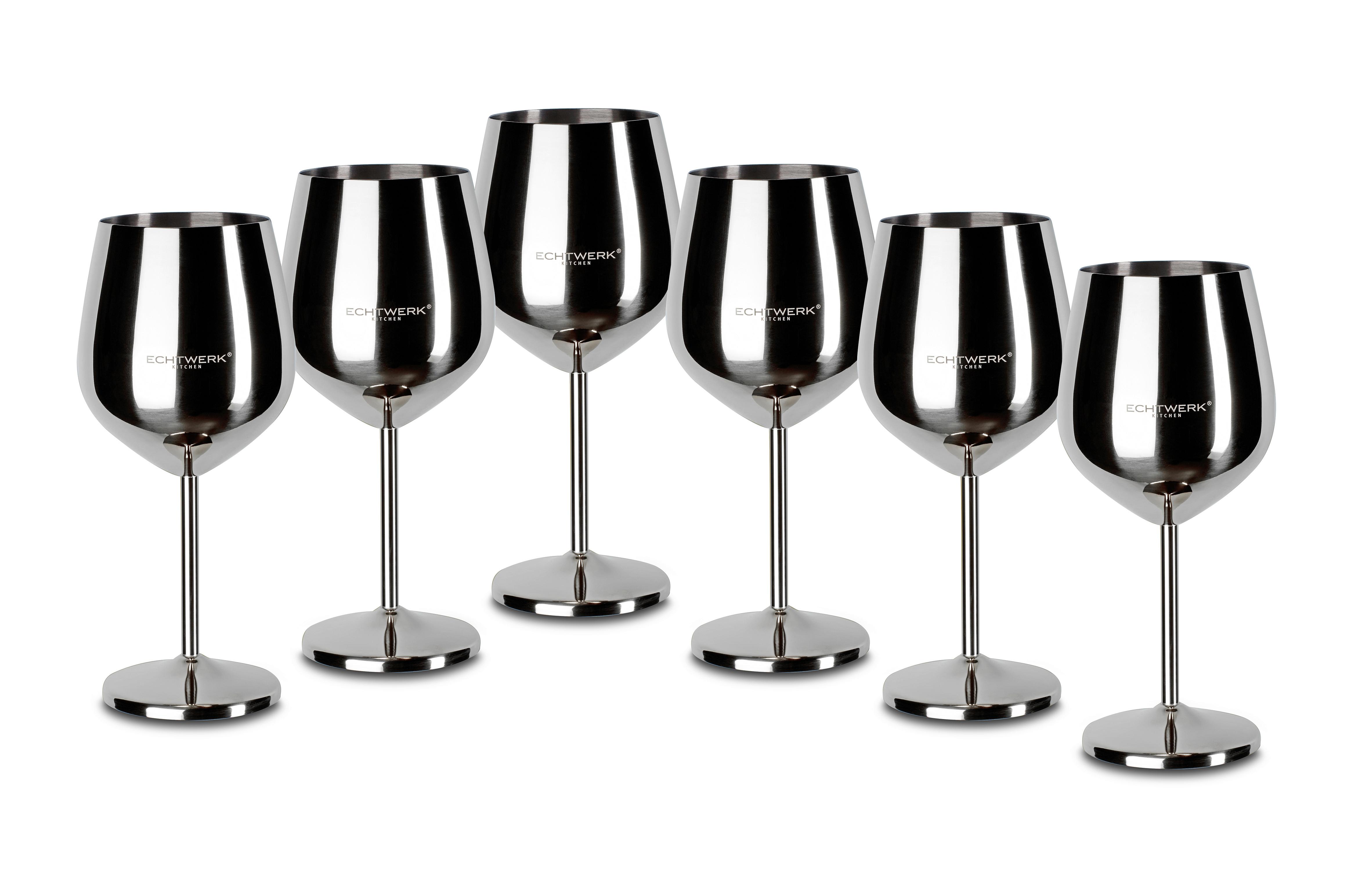 Set Kozarcev Wine, 6-Delni - srebrne barve, Trend, kovina (21cm) - Echtwerk