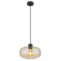 Viseča Svetilka 15566ha Giuseppe - črna, Basics, kovina/steklo (28/120cm) - Globo