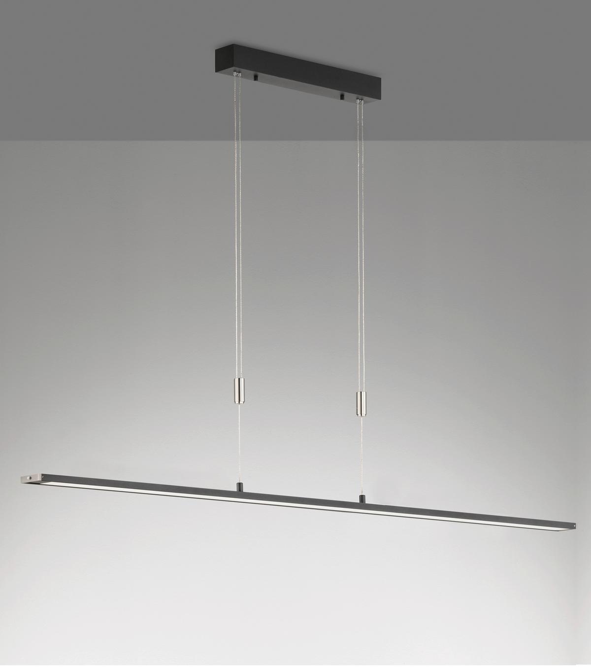 LAMPA WISZĄCA LED 60016 - czarny, Design, metal (6/160cm) - Fischer & Honsel