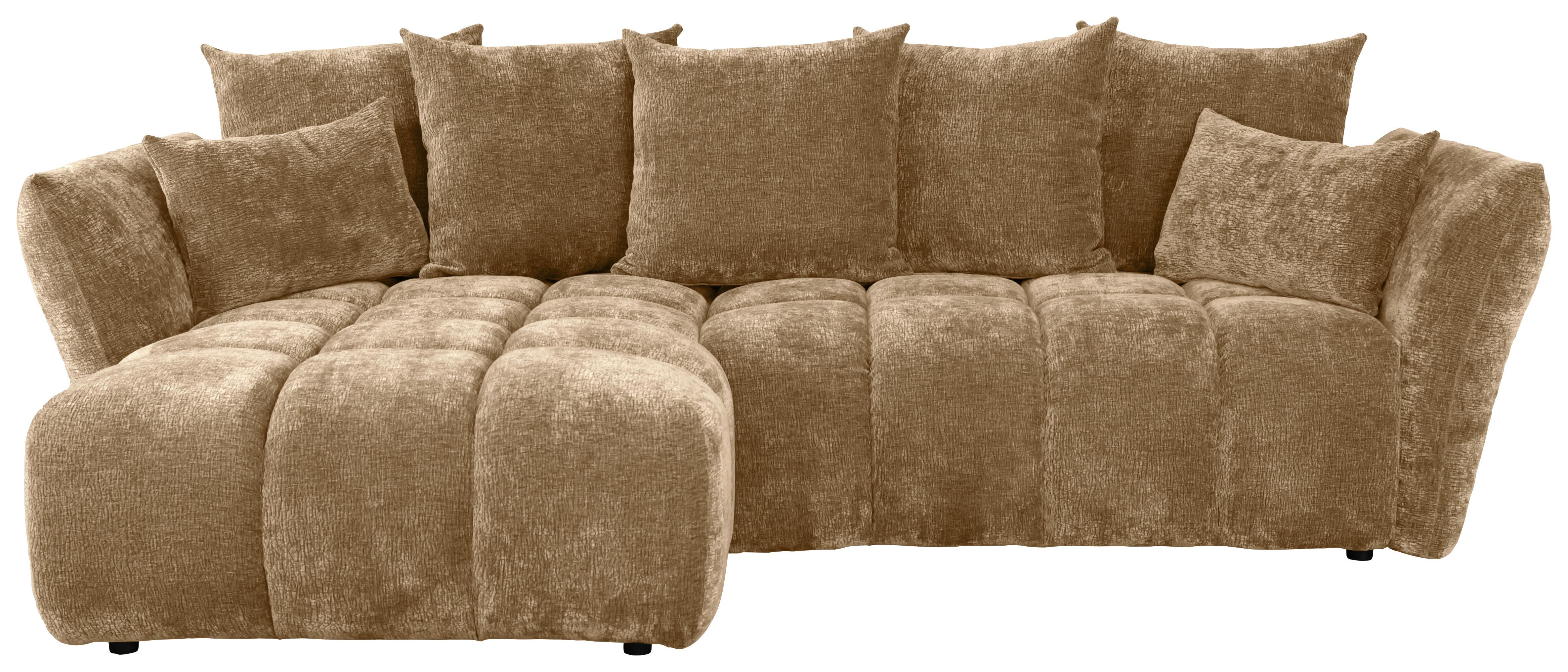 Kutna Garnitura Cammellio - svijetlo smeđa/crna, Moderno, tekstil (296/75-95/189cm) - Mömax