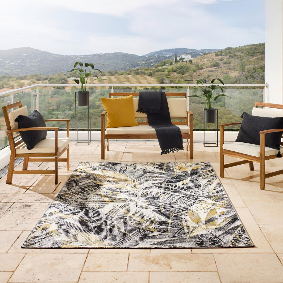 Outdoorteppich Portland Multicolor ca. 160x235cm - Multicolor, Kunststoff (160/235cm)