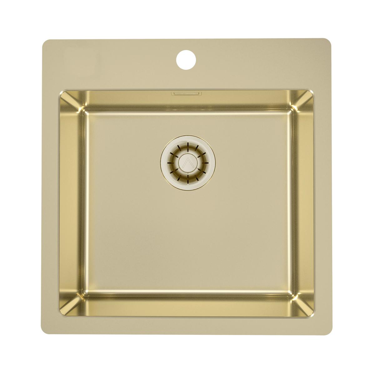 Sudoper Pure 30 - zlatne boje, Moderno, metal (51,5/19,5/52,5cm)