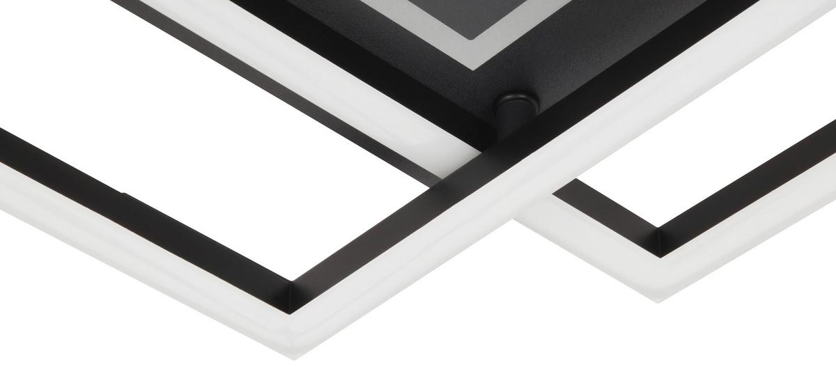 LED-Deckenleuchte Ziti Schwarz max. 40 Watt - Schwarz, MODERN, Kunststoff/Metall (58/47/6cm)