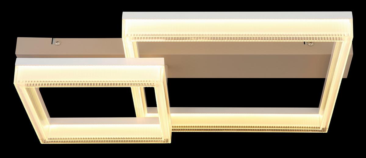 Led Stropna Svjetiljka Zara - bijela/boje pijeska, Design, metal/plastika (53/33/12,3cm) - Globo