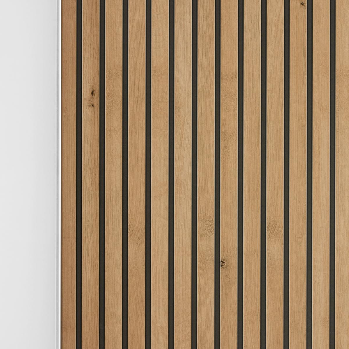 Omara Z Drsnimi Vrati Sila, Bela, 180cm - črna/bela, Konvencionalno, kovina/leseni material (180/198/65cm) - Mömax