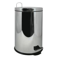 KOSZ NA ŚMIECI Z PEDAŁEM ABFALLEIMER EDELSTAHL  20 L - kolor stalowy/czarny, Basics, tworzywo sztuczne/metal (36/45/36cm) - Spirella