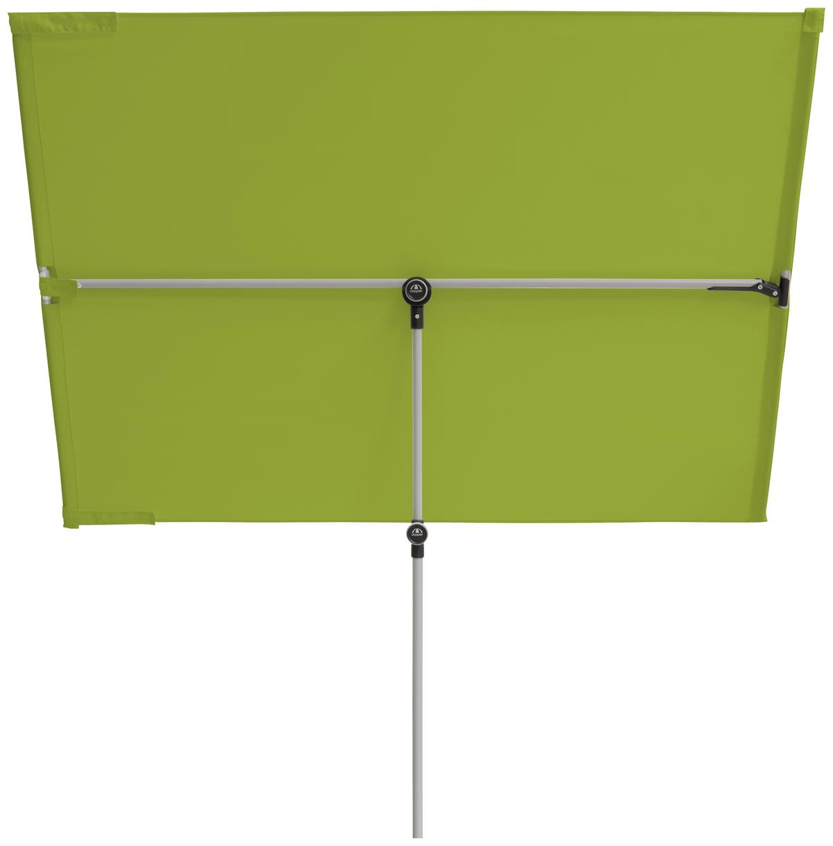 Sonnenschirm Active Balkonblende Grün ca.180x130cm - Alufarben/Grün, Design, Textil/Metall (180/130cm) - KNIRPS
