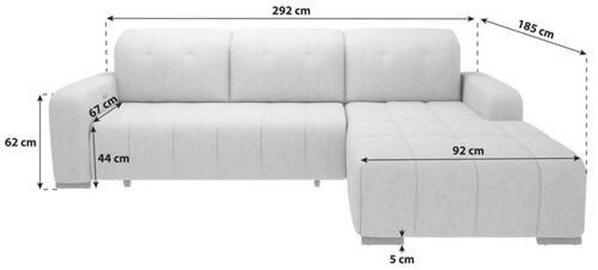 Wohnlandschaft Vicari Beige Mikrofaser - Beige/Schwarz, MODERN, Textil/Metall (185/292cm) - Livetastic