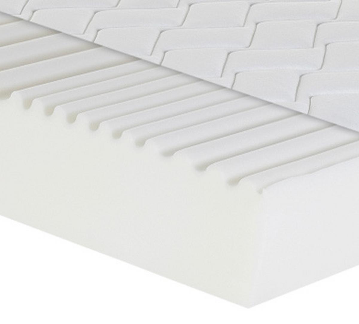Kaltschaummatratze Air Wave H2/3 ca. 100x200cm - Weiß, Basics, Textil (100/200cm) - MID.YOU