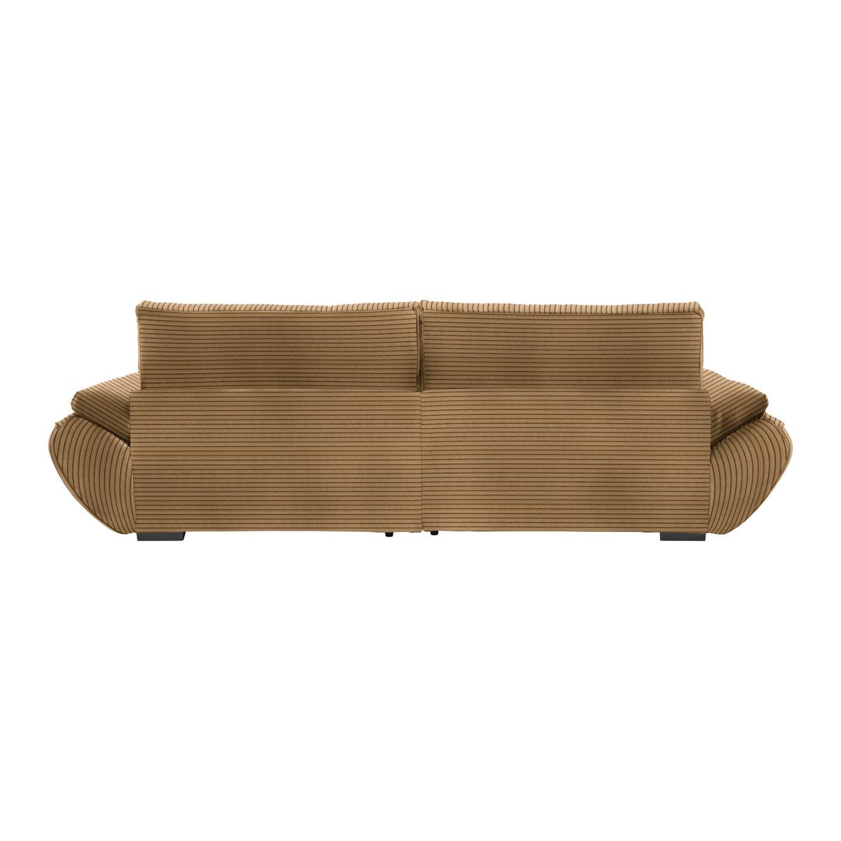 Wohnlandschaft Vivo Sandfarben - Sandfarben/Schwarz, Modern, Kunststoff/Textil (317/63/179cm) - Premium Living