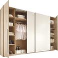 Schiebetürenschrank Weiß/san Remo Eiche - Eichefarben/Alufarben, KONVENTIONELL, Holz/Holzwerkstoff (270/225/61cm) - MODERN LIVING