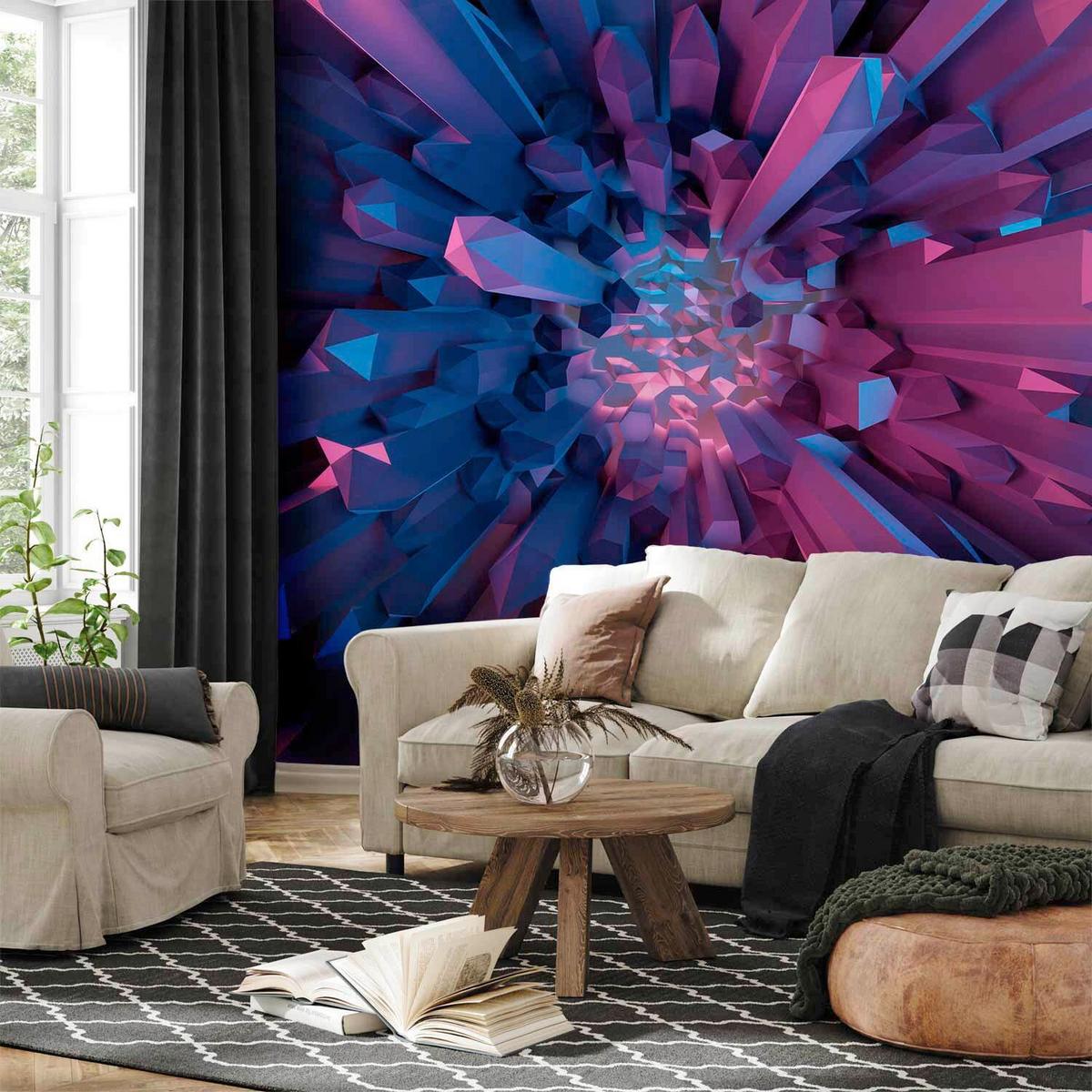 Fotótapéta Hde-2xlft1985 - magenta/kék, Lifestyle, textil (300/210cm) - artgeist