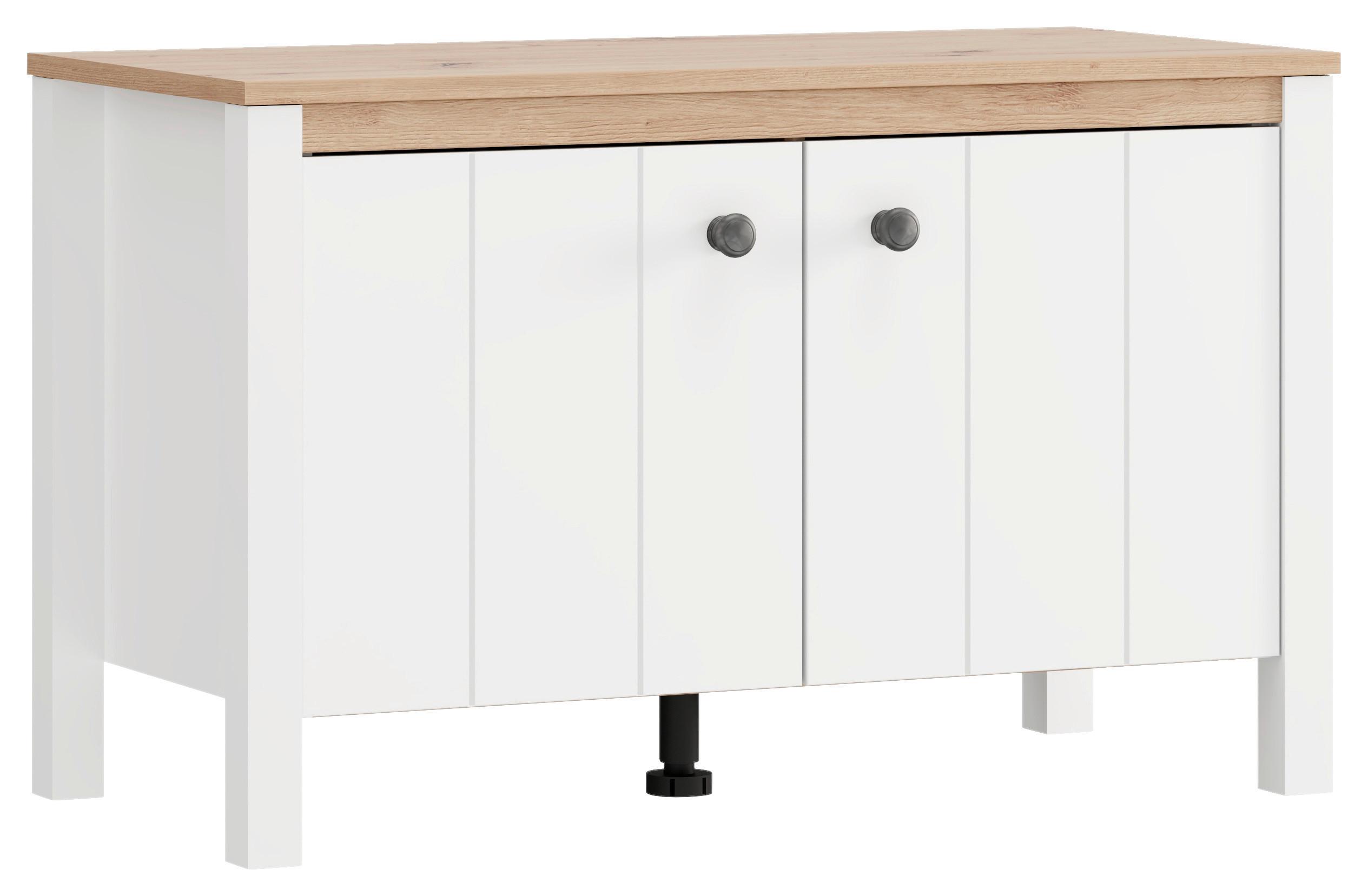 Előszobapad Bedford - fekete/Artisan tölgy, Romantik / Landhaus, műanyag/faalapú anyag (85,5/53,5/40cm)