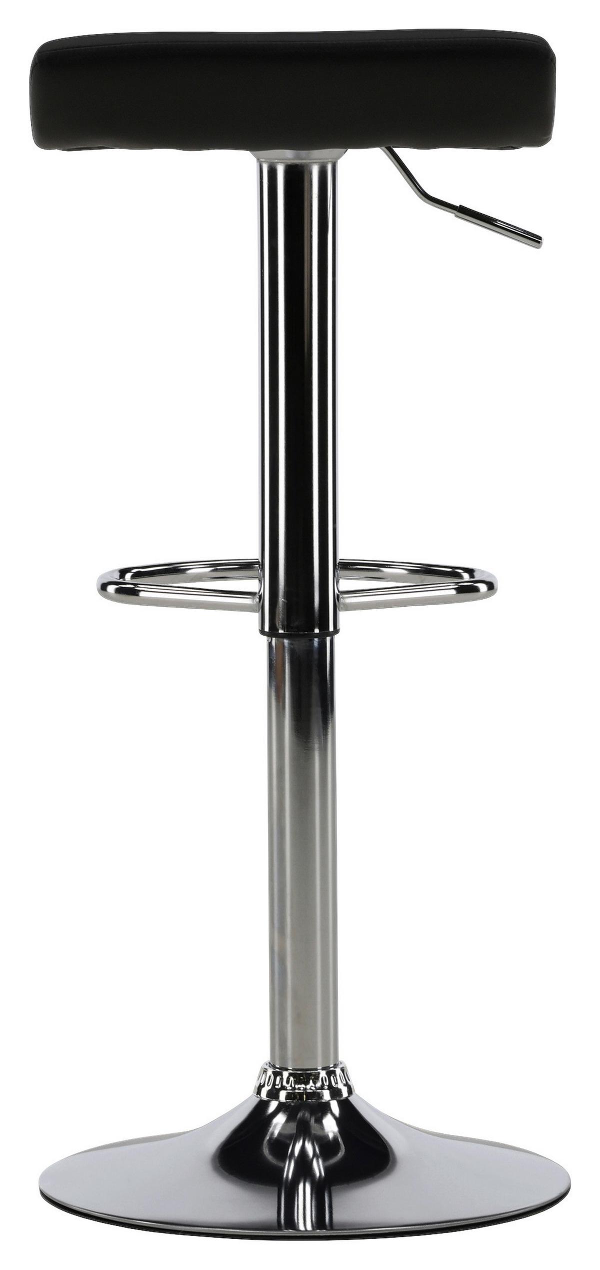 BARHOCKER-SET JONNA - Silberfarben/Schwarz, Design, Textil/Metall (38/84/38cm) - Livetastic
