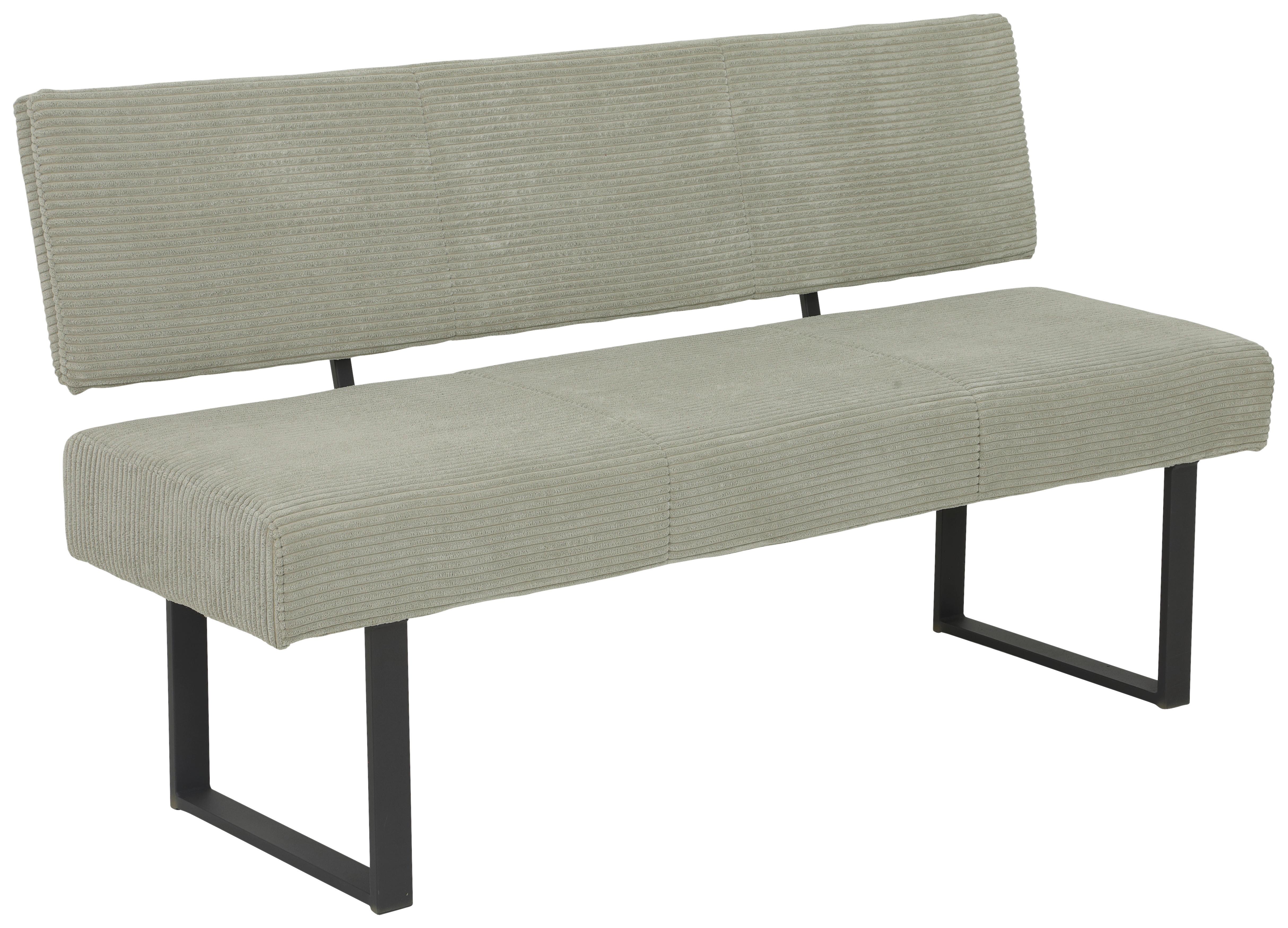 Klop Olivia, Bež - črna/bež, Moderno, kovina/tekstil (160/91/61cm)