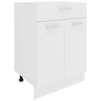 Kuhinjska Spodnja Omarica Esilo, Bela - bela/barve aluminija, Konvencionalno, kovina/leseni material (60/82/46cm) - MID.YOU