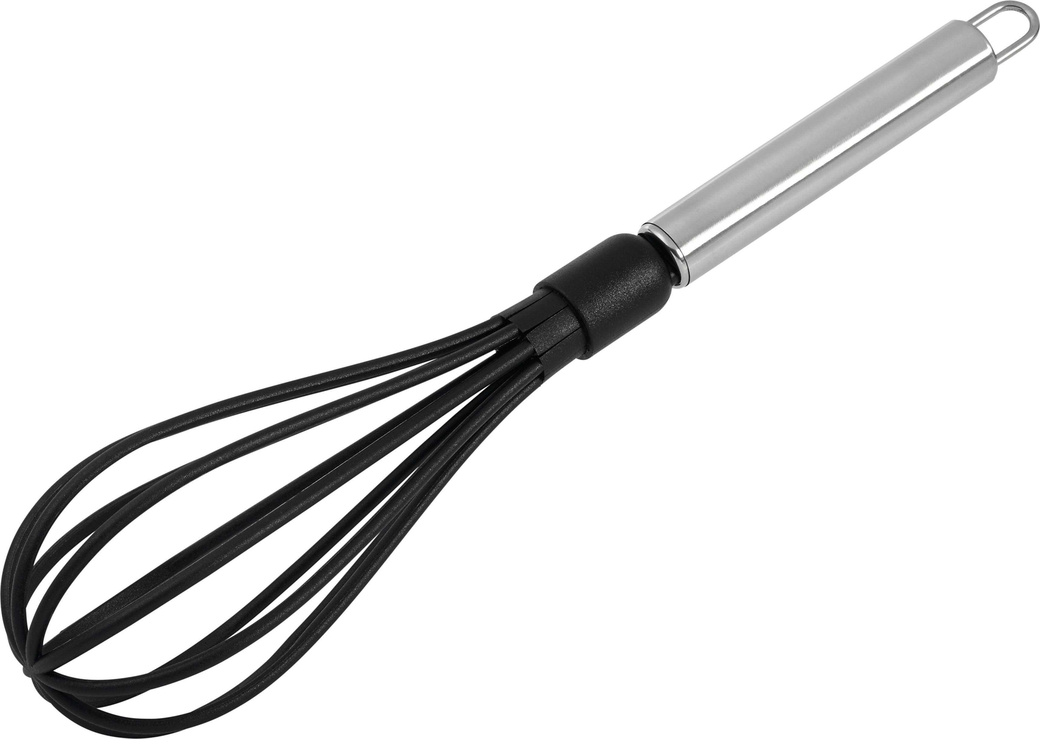 Schneebesen Luca in Schwarz - Silberfarben/Schwarz, Kunststoff/Metall (30cm) - Modern Living