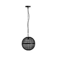 Hängeleuchte Hermi II max. 40 Watt - Schwarz, Basics, Metall (30/120cm) - Globo