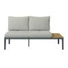 LOUNGEGRUPP EMILIA - beige/mörkgrå, Modern, metall/glas (168/75/73,5cm) - Mömax