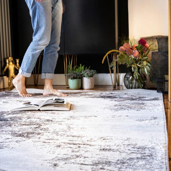 FLACHWEBETEPPICH MY NEVADA 340 - Taupe, Design, Textil (80/150cm)
