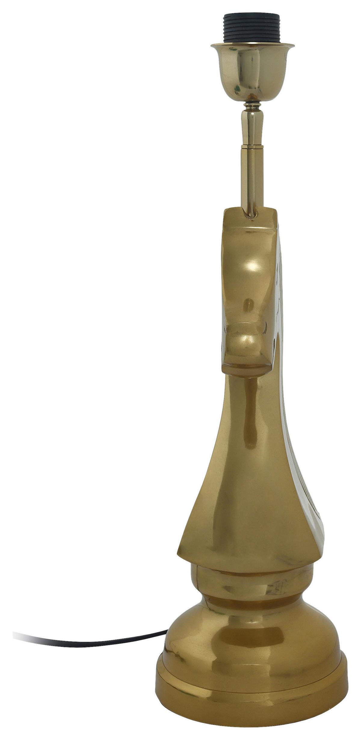 Tischleuchte Shah 100 Weiss - Weiss/Goldfarben, Basics, Textil/Metall (40/14/62cm) - Kayoom