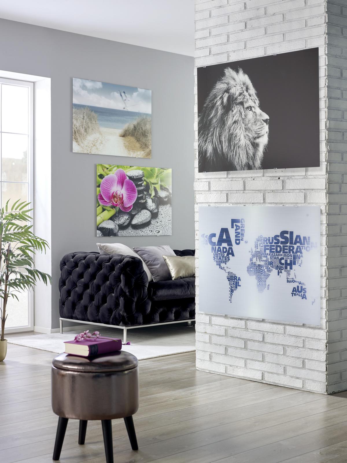 Tablou printat pe sticlă Robert cca. 100x70 cm - multicolor, Modern, plastic/sticlă (100/70cm) - Modern Living
