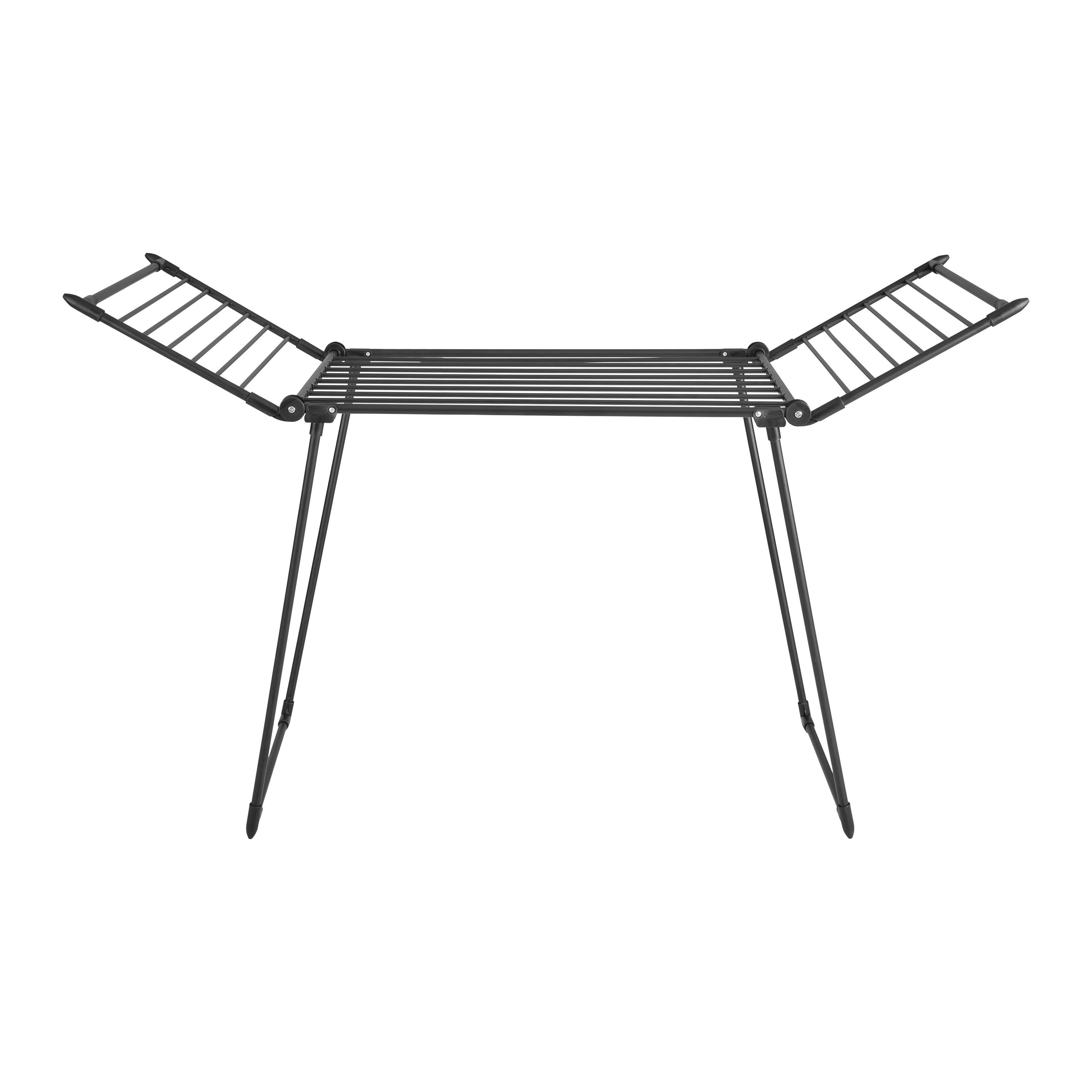 Standtrockner Michi Schwarz - Schwarz, MODERN, Kunststoff/Metall (175/60/105cm) - Mömax
