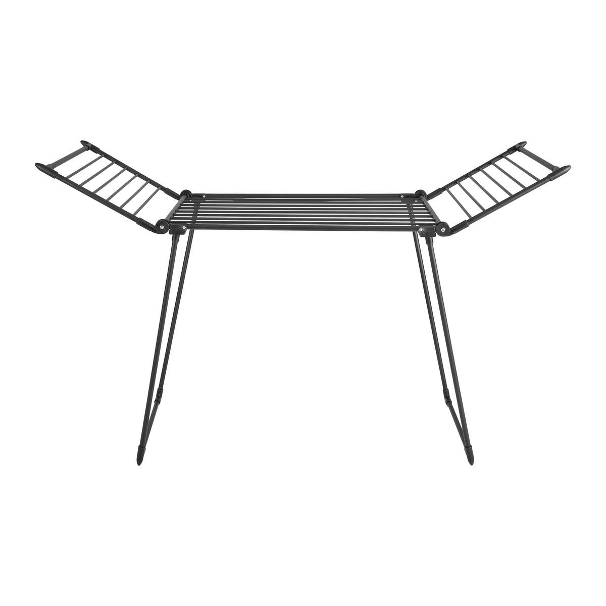 Uscător de rufe vertical Michi - negru, Modern, plastic/metal (175/60/105cm) - Mömax