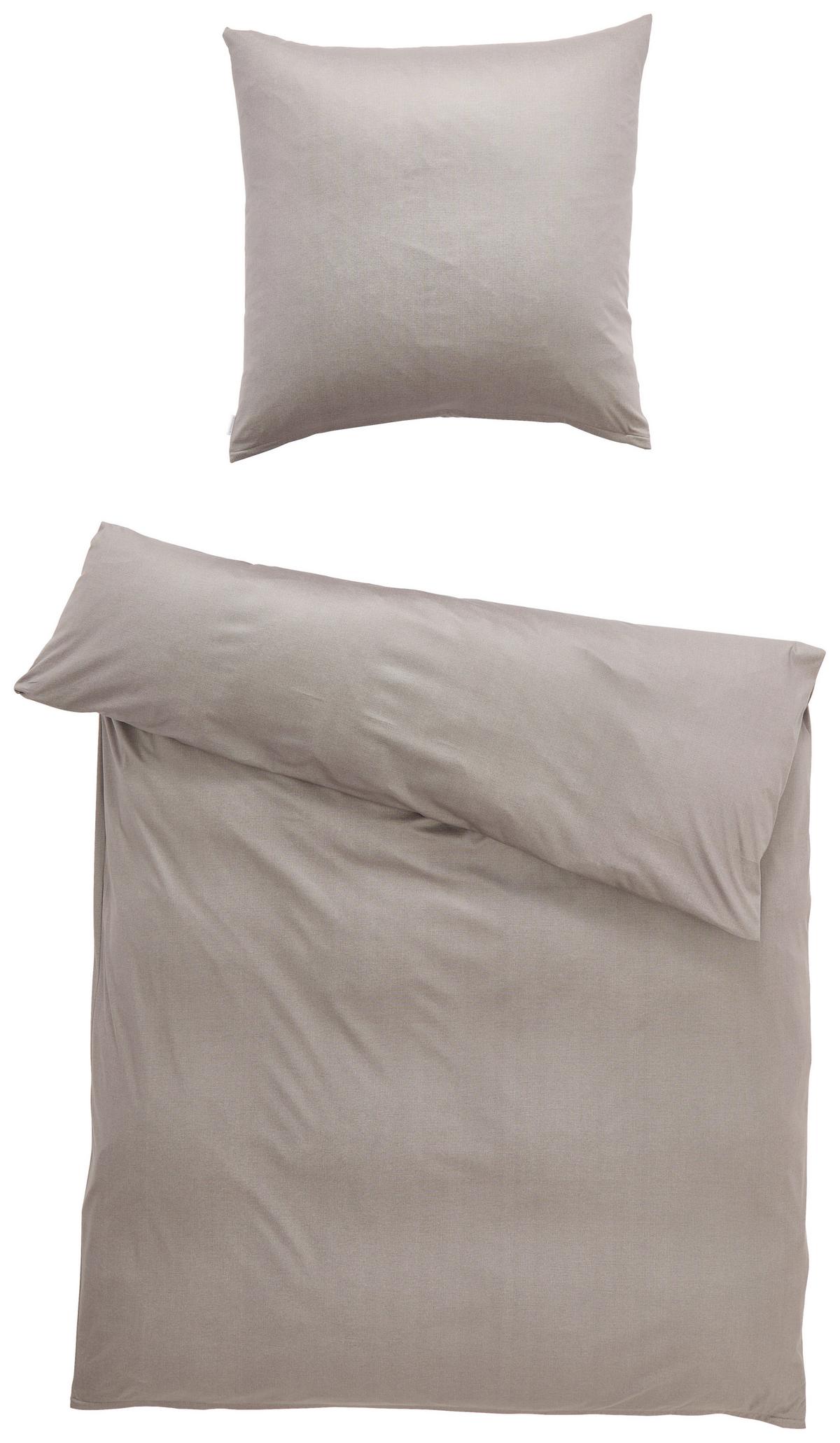 POŚCIEL TASSILO - taupe, Basics, tkanina (135/200cm) - Estella