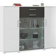 Highboard Weiß/Grau Holz - Weiß/Grau, MODERN, Holz/Holzwerkstoff (171/134/44cm) - Modern Living