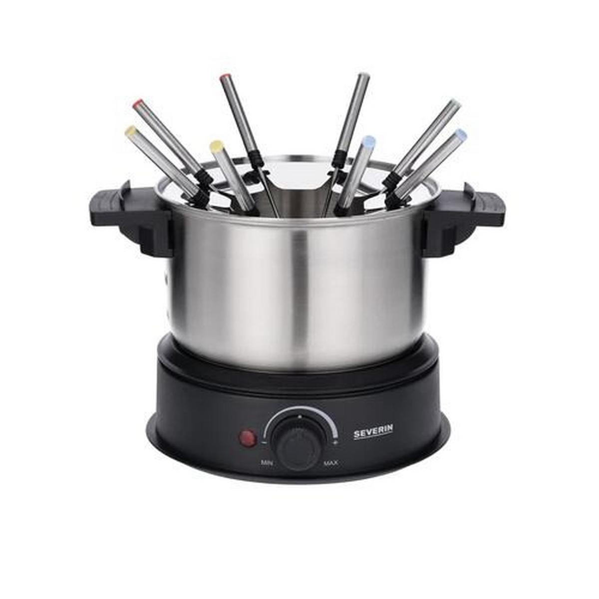 ZESTAW DO FONDUE FO 2470 - czarny, Basics, tworzywo sztuczne/metal (30/23,5/25,5cm) - Severin