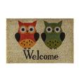 Lábtörlő Welcome Baglyok - natúr színek, textil (40/60cm) - MÖMAX modern living