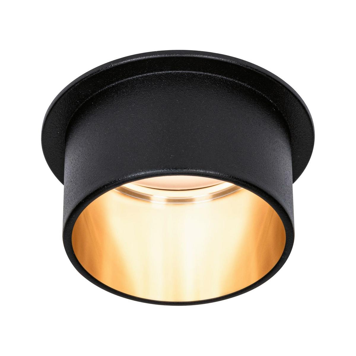 Deckenleuchte Coin Gil in Schwarz/Goldfarben max. 6 W - Goldfarben/Schwarz, Basics, Metall (6,8cm) - Paulmann