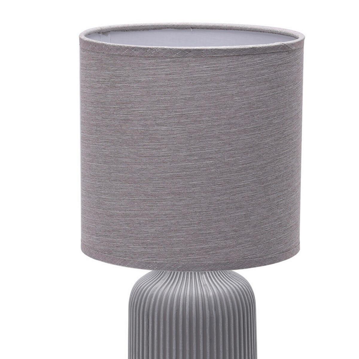 Asztali Lámpa 064/lgg - szürke, Design, textil/kerámia (20/45cm)